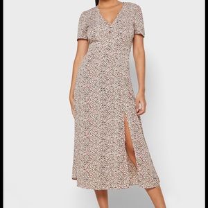 Misguided Floral Print Side Slit Dress size 10